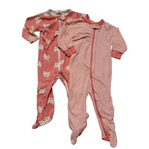 Gerber Pink Baby Footies